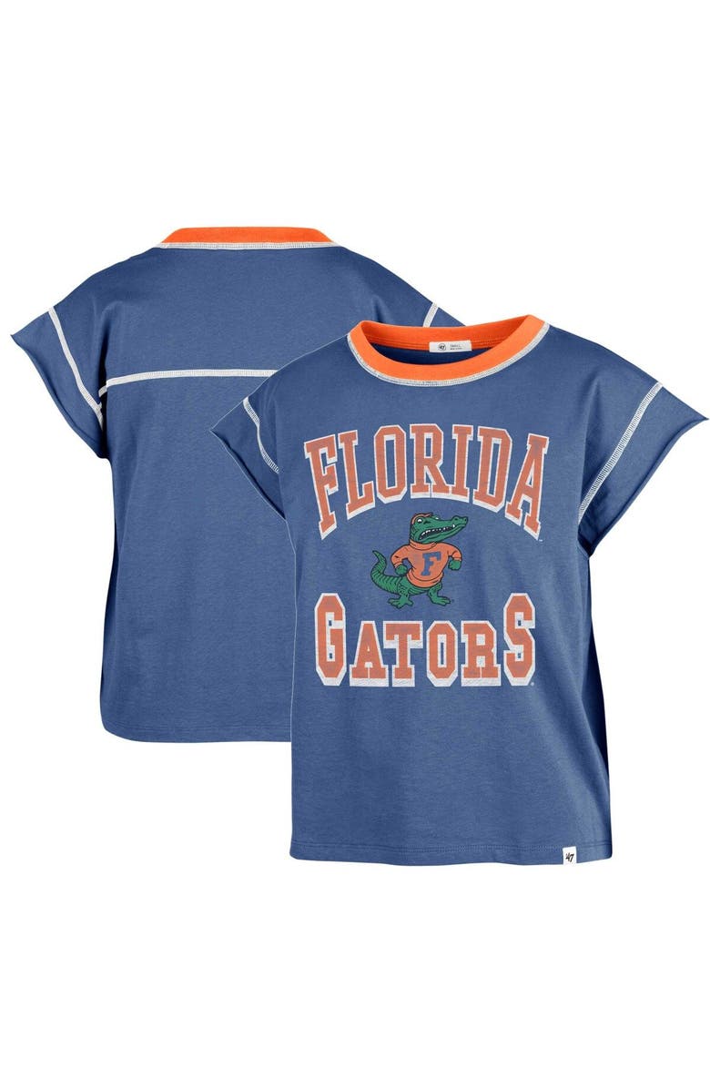 '47 Women's '47 Royal Florida Gators Sound Up Maya Cutoff T-Shirt, Main, color,