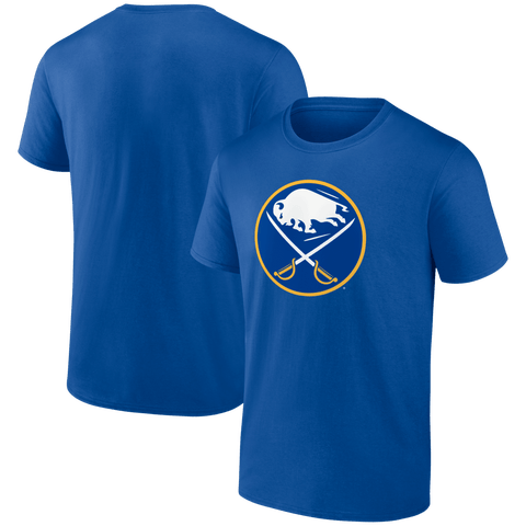 Men's Logo Athletic  Royal Buffalo Sabres Essential T-Shirt