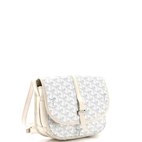 Pre-owned Goyard Goyard Belvedere Ii Messenger Bag Coated Canvas Pm In White
