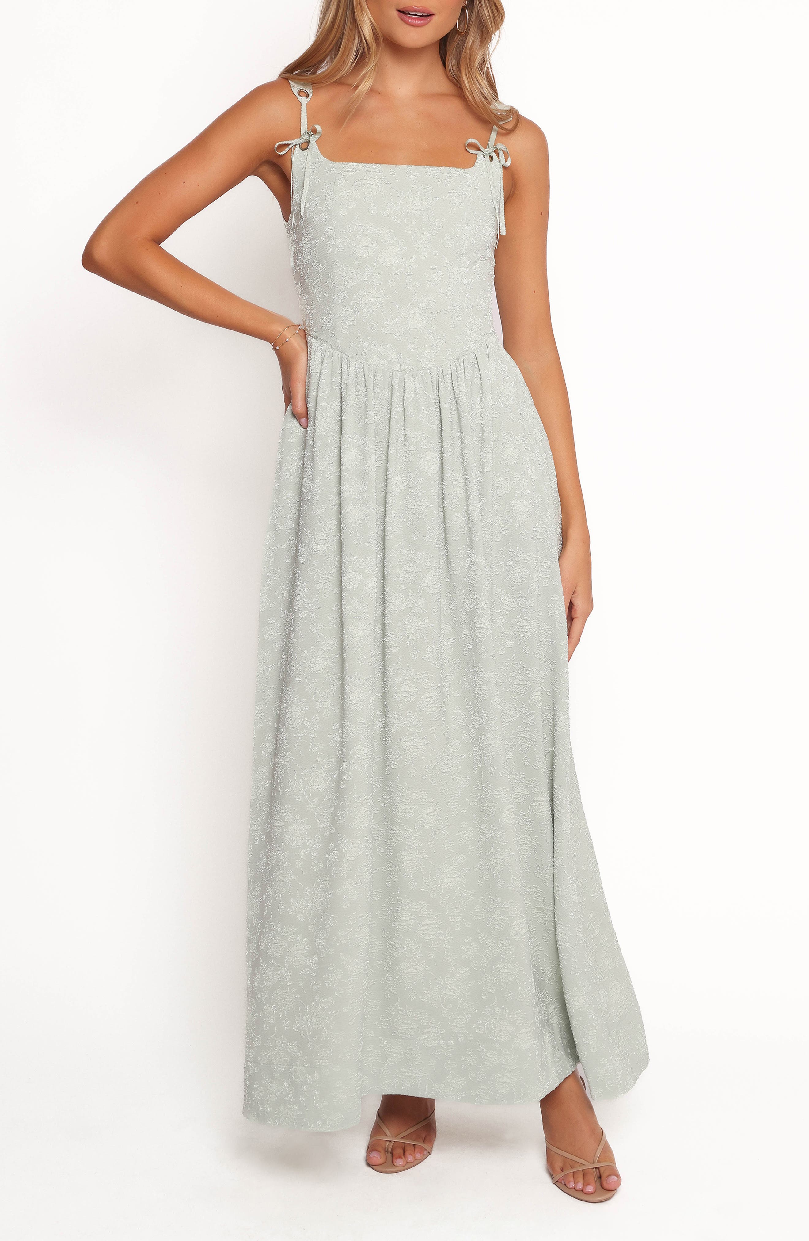 Petal & Pup Marcelline Jacquard Maxi Dress