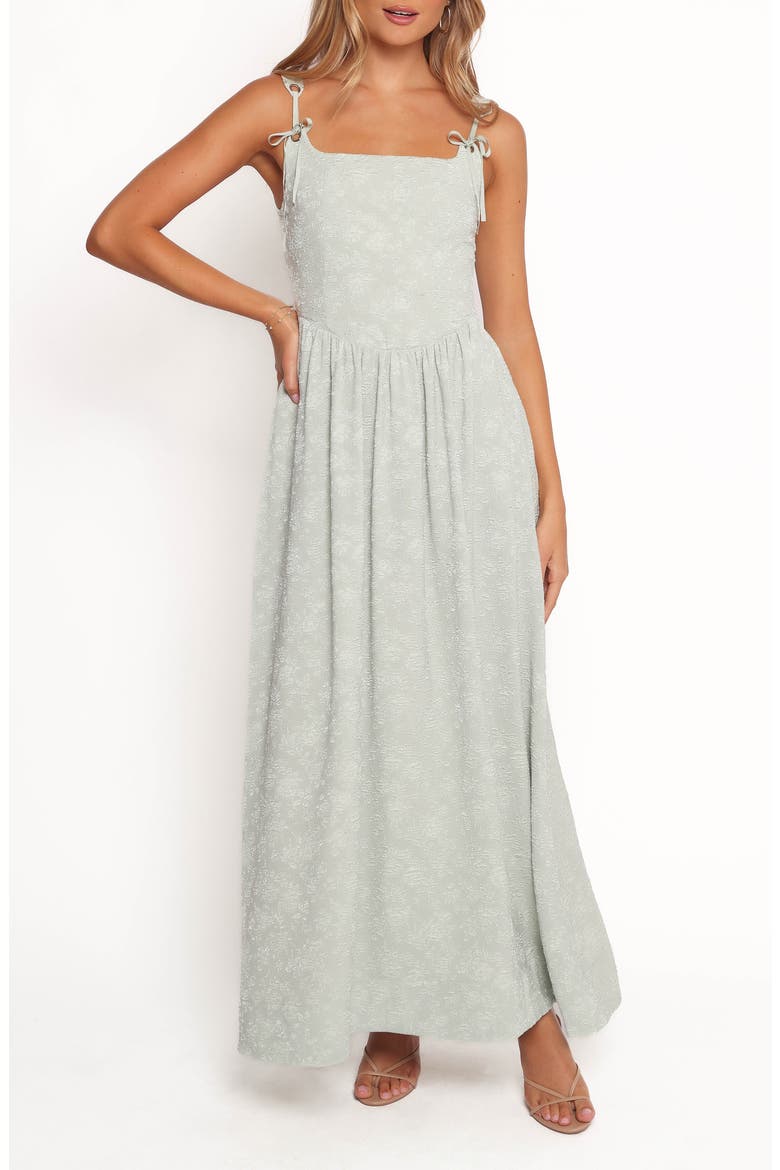 Marcelline Jacquard Maxi Dress, Main, color, SAGE