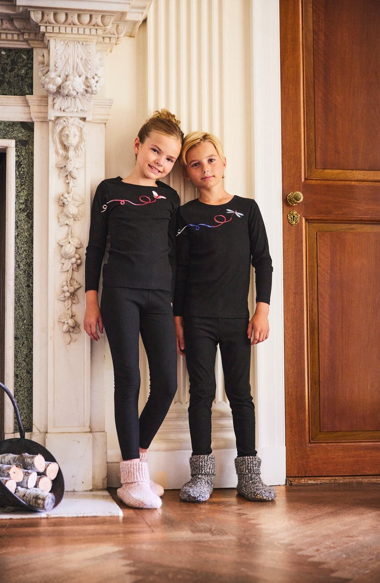 NoggiWear Dragonfly Ribbed Loungewear Set, Alternate, color, 