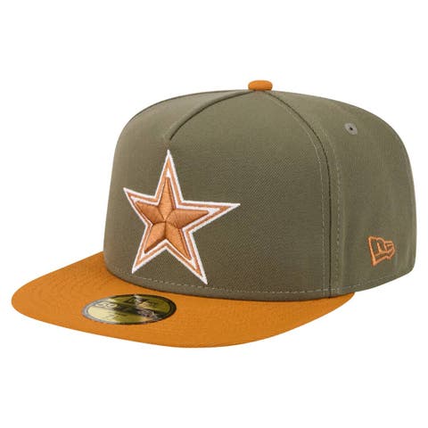 Men's New Era Olive/Brown Dallas Cowboys 2-Tone Color Pack A-Frame 59FIFTY Fitted Hat