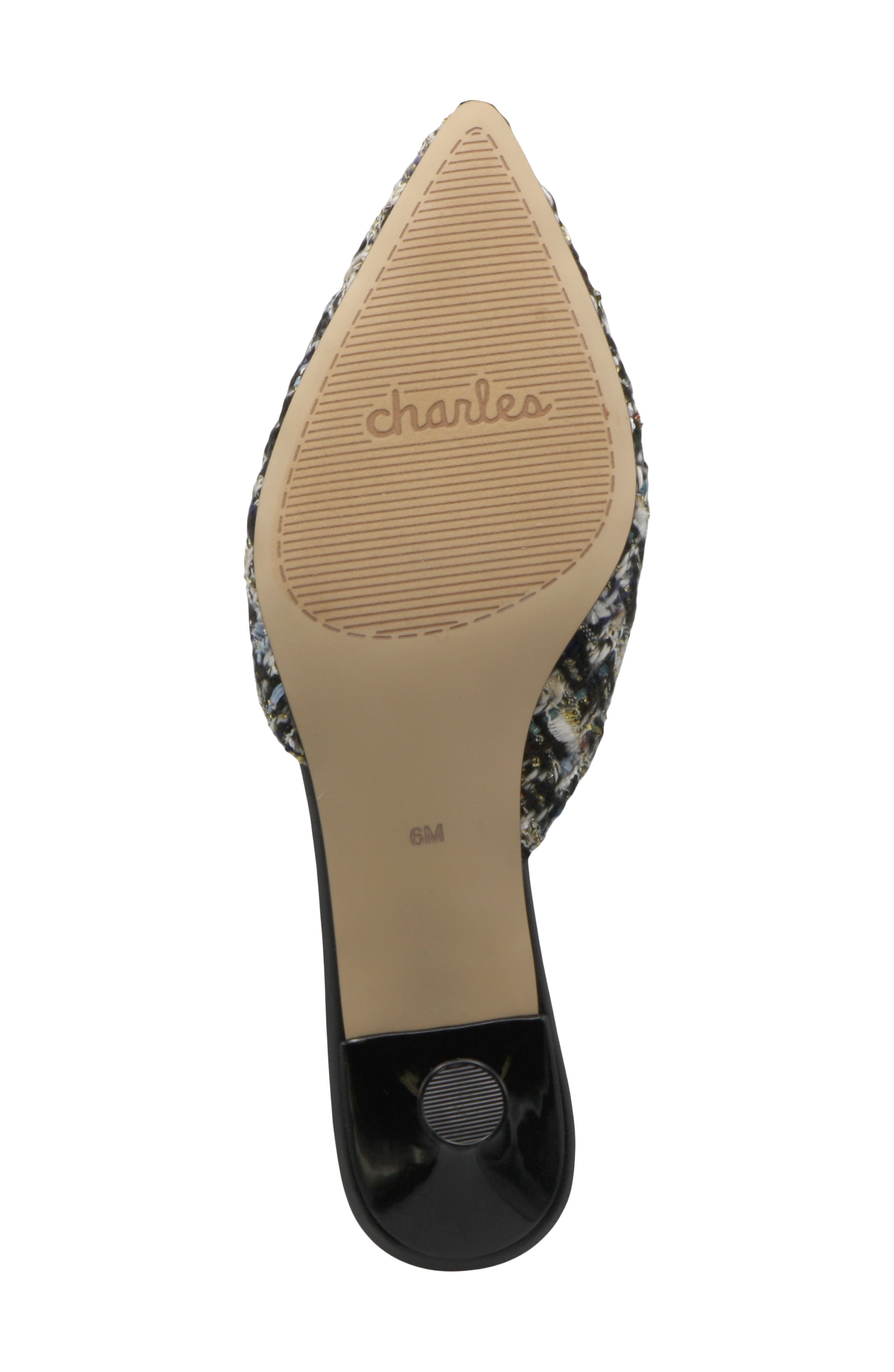 Charles by Charles David Aloe Water Resistant Pointed Toe Mule, Alternate, color, Black Matte
