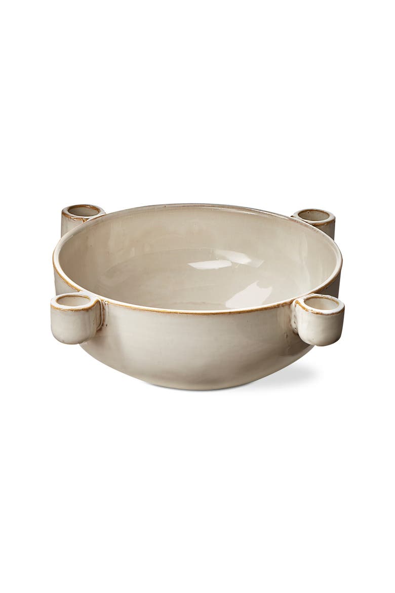 Ceramic White Candleholder Bowl for Taper Candles Summer Decor, Main, color, White