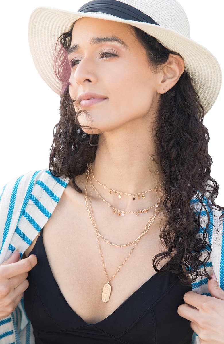 SAACHI Starletta Layered Necklace, Alternate, color, Gold