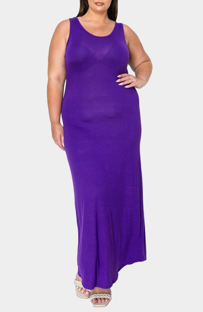 L I V D Everyday Essential Tank Maxi Dress, Main, color, Purple