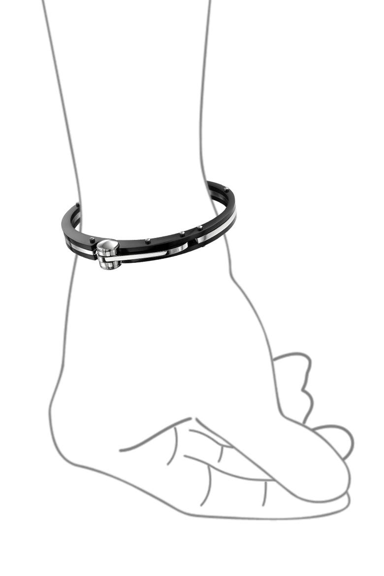 Men's Biker Partner In Crime CZ Bracelet, Alternate, color, BLACK