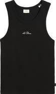 Les Deux Arthur Logo Embroidered Rib Tank