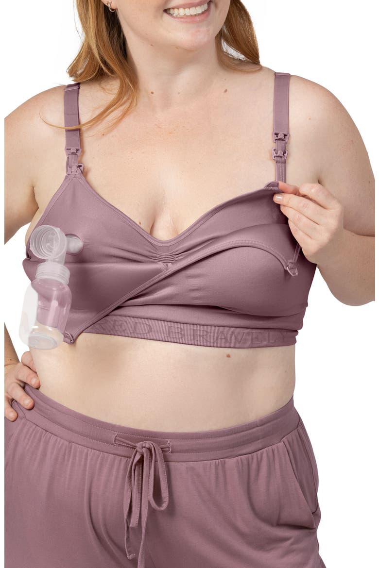 Busty Contour Hands-Free Pumping & Nursing Bra-  Sizing Options Available in E-H Cup, Alternate, color, TWILIGHT