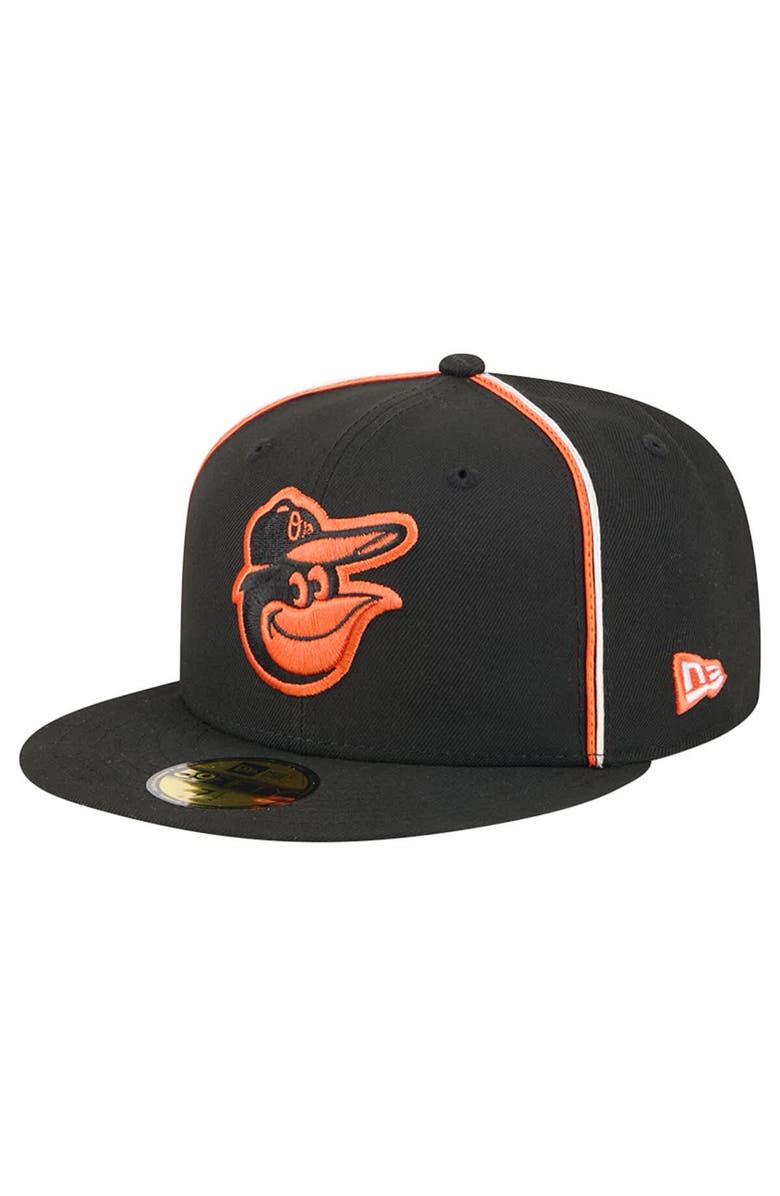 New Era Men's New Era Black Baltimore Orioles Soutache 59FIFTY Fitted Hat, Main, color, Black