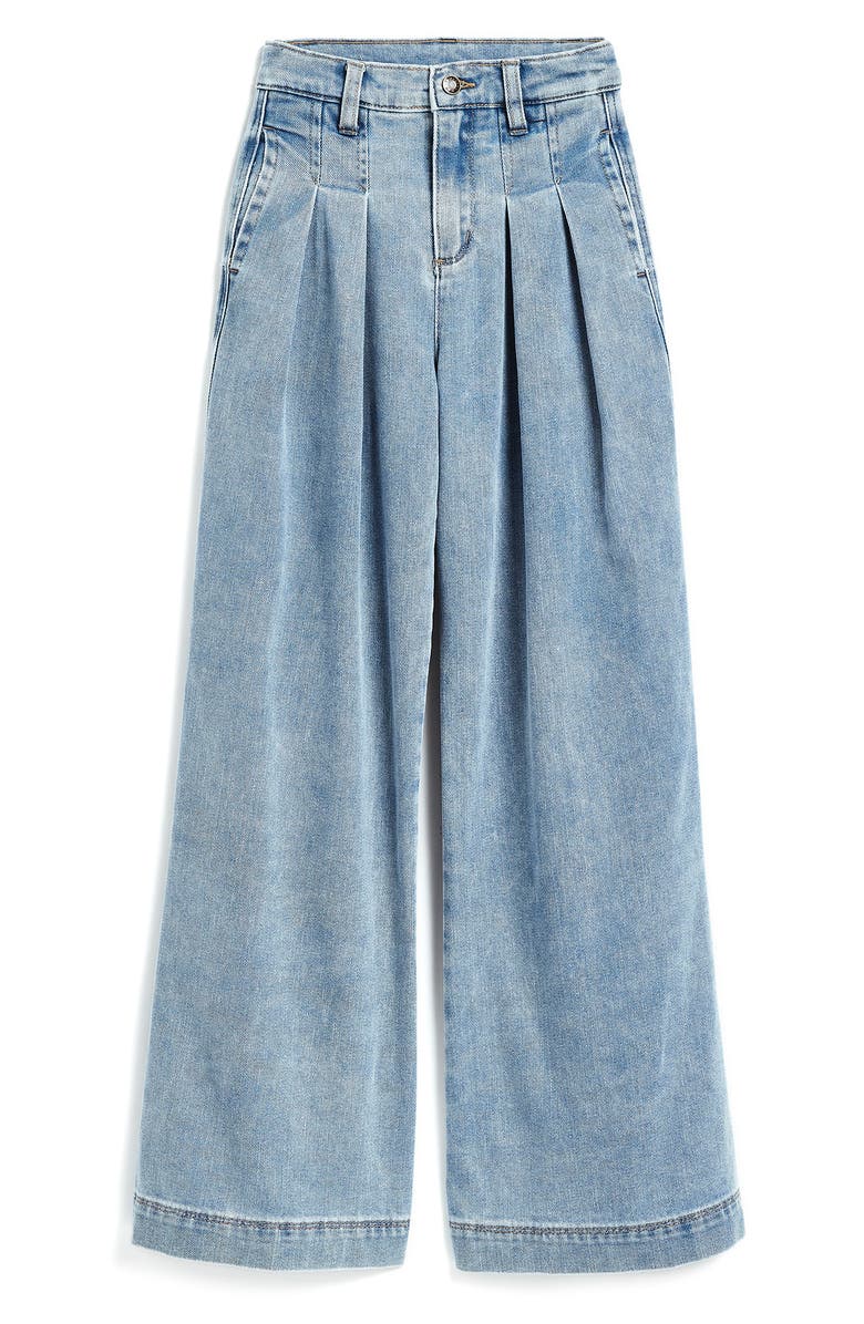 Tractr Kids' Double Pleat Wide Leg Jeans, Main, color, 