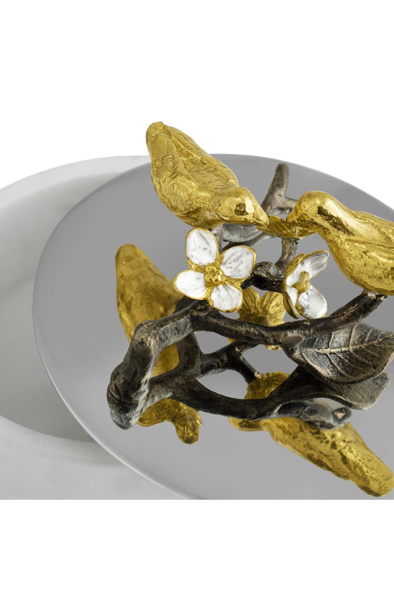 Michael Aram Lovebirds Trinket Box, Alternate, color, Multi White