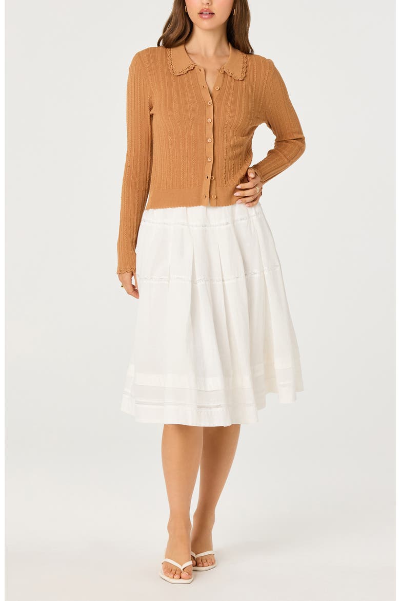 Kristen Rib Cardigan, Alternate, color, NUTMEG