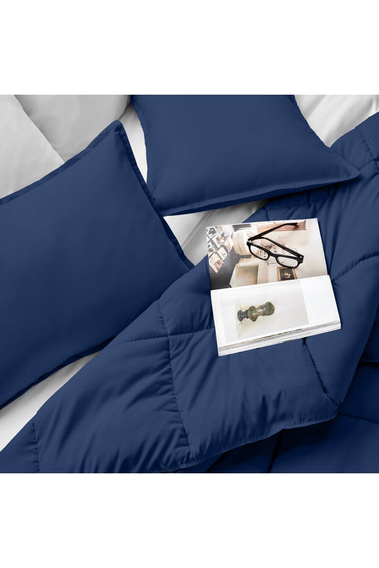 All-Season Comforter Set - Oversized Queen, Alternate, color, Dark Blue