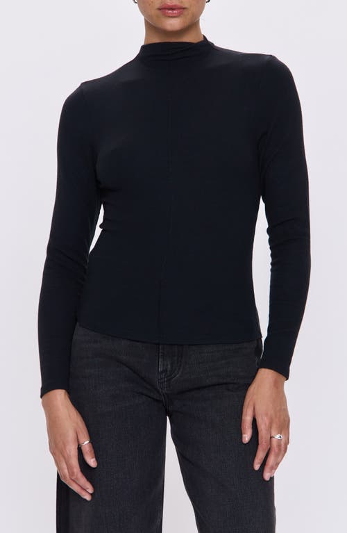 Pistola Dara Mock Neck Rib Top In Black