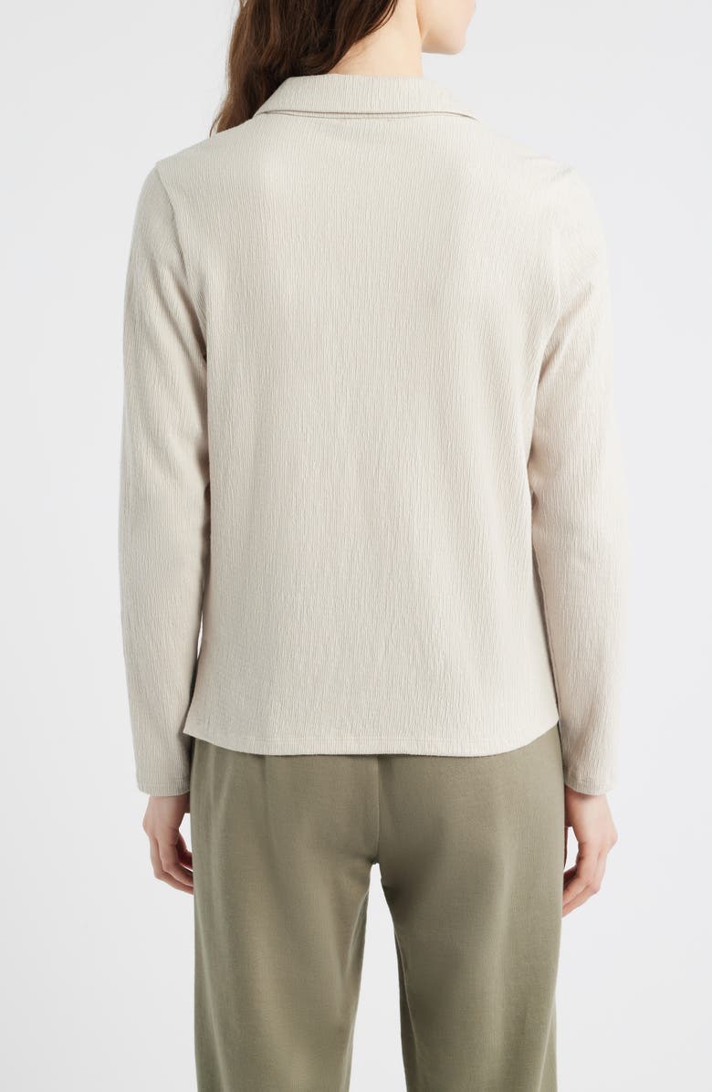 Eileen Fisher Slim Textured Henley, Alternate, color, Papyrus