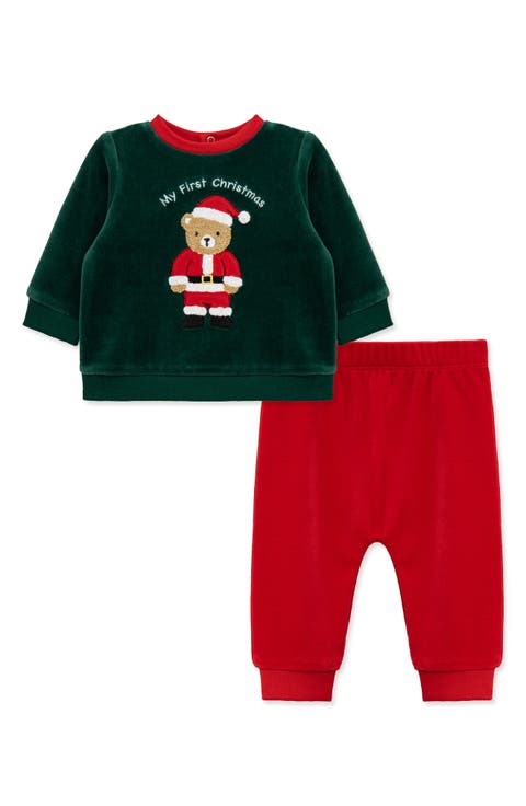 Santa Bear Pant Set