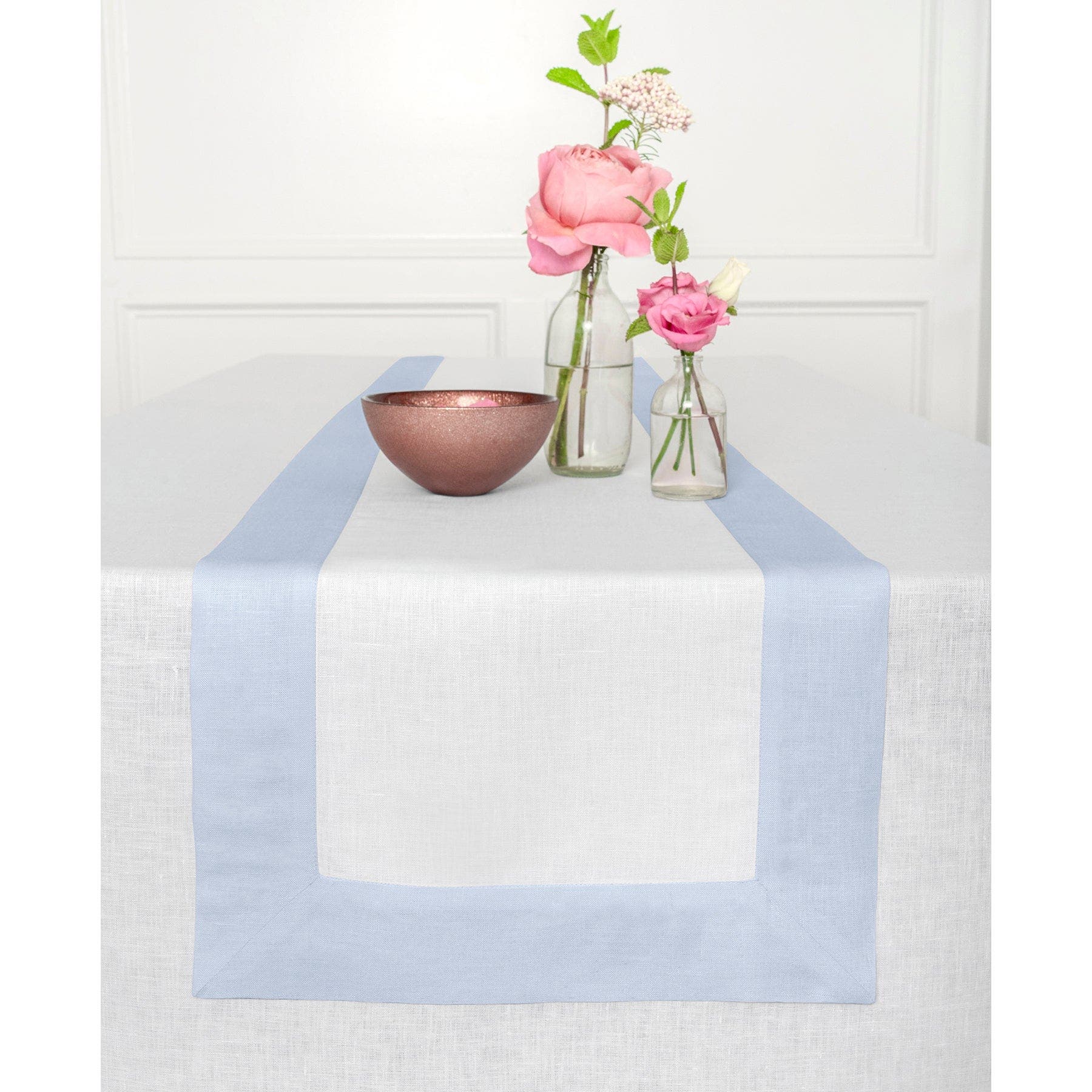 Light Blue and White