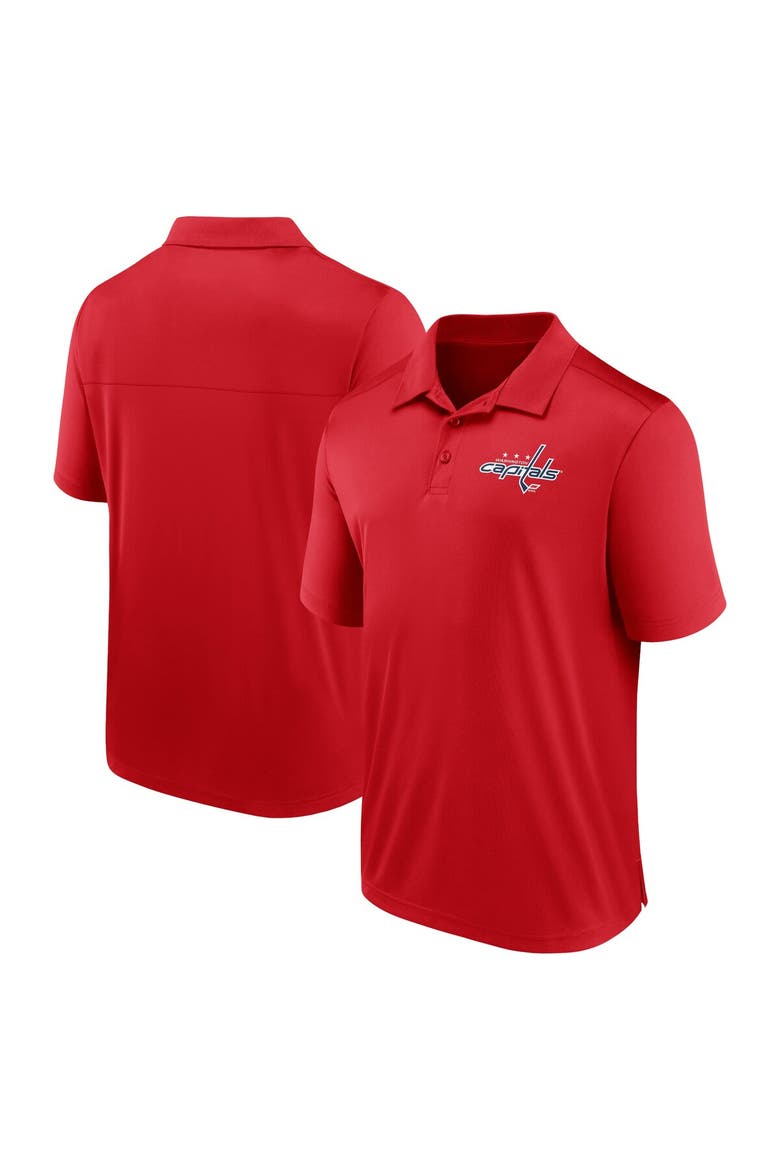 Men's Fanatics Branded  Red Washington Capitals Left Side Block Polo, Main, color, Red