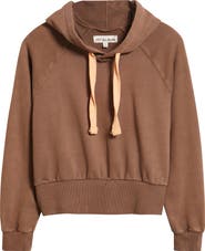 CITY BLUES Crop Cotton Hoodie