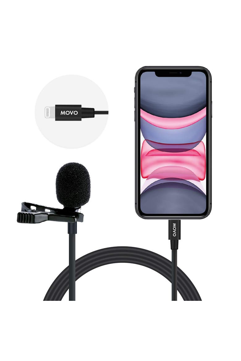 iLav-L Digital Lavalier Omnidirectional Clip on Microphone, Main, color, Black
