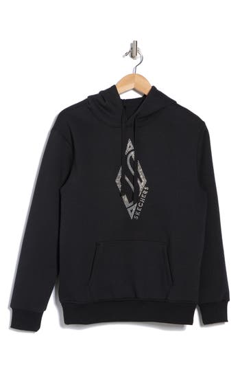 Skechers Skech-sweats Rhinestone Shine Hoodie In Black