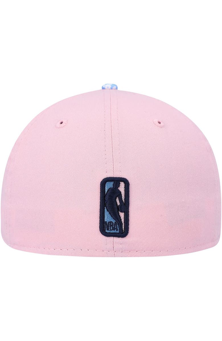 New Era Men's New Era Pink/Light Blue Philadelphia 76ers Paisley Visor 59FIFTY Fitted Hat, Alternate, color, 