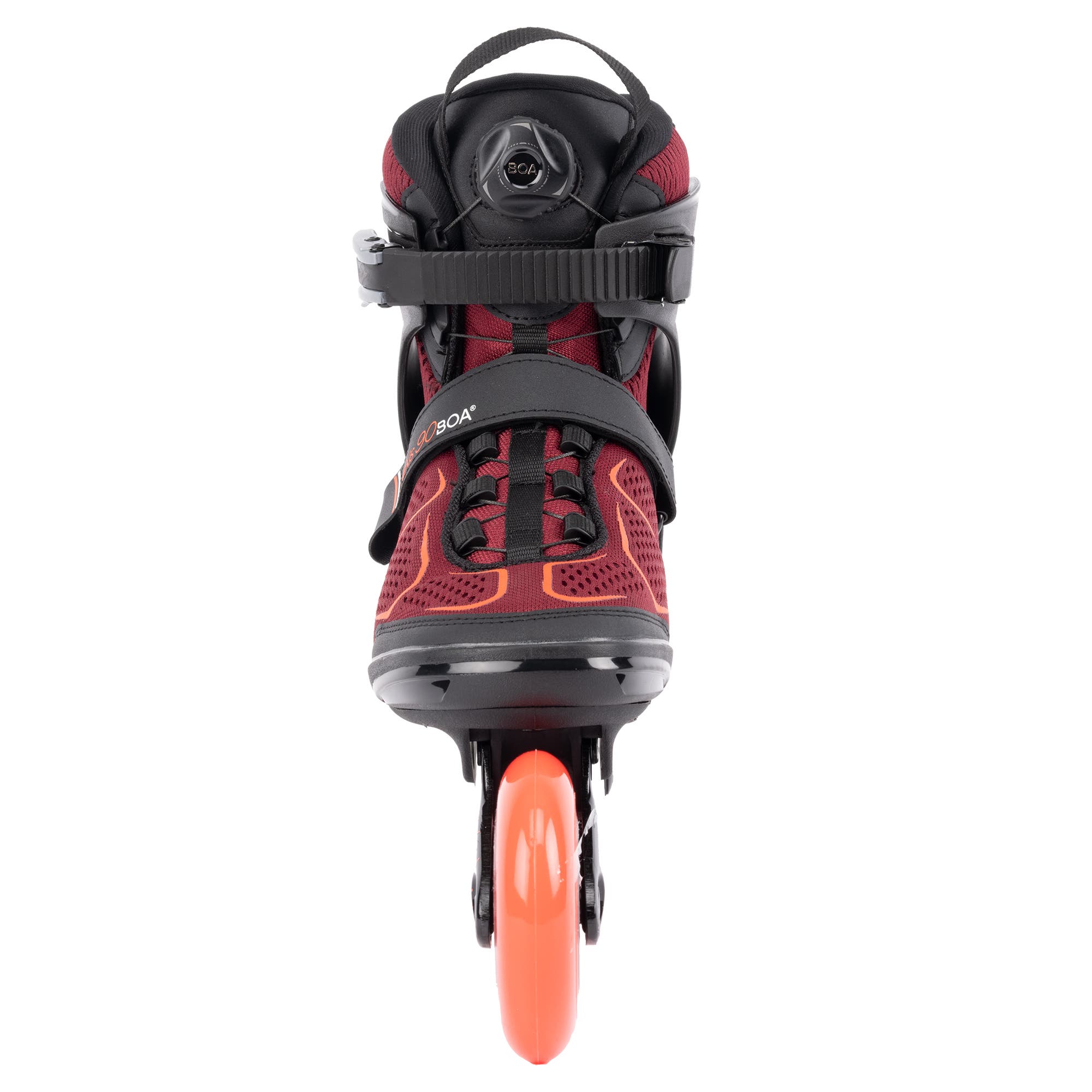 K2 Alexis 90 Boa Burgundy Womens Inline Skates, Alternate, color, Burgundy/Orange
