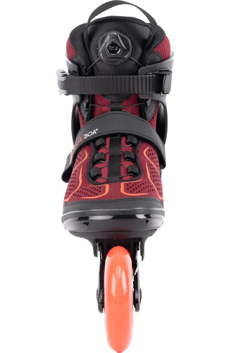 K2 Alexis 90 Boa Burgundy Womens Inline Skates, Alternate, color, Burgundy/Orange
