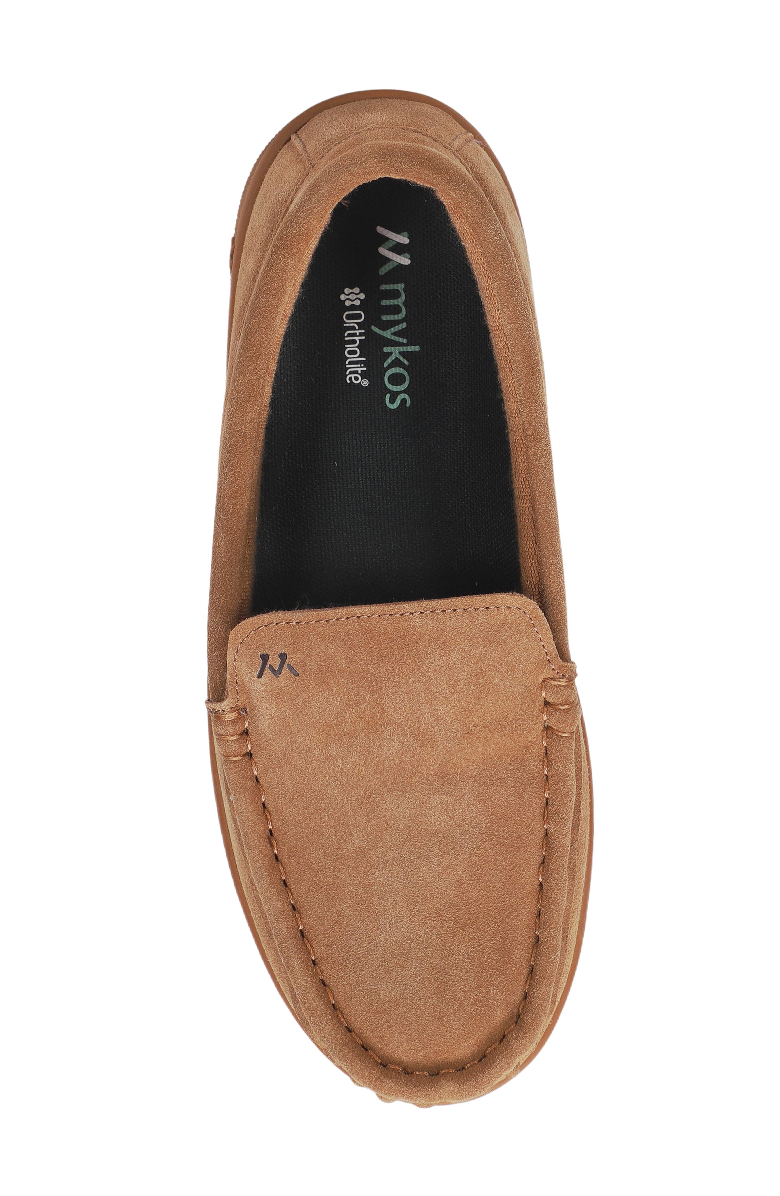 Mykos Brett Moc Slipper, Alternate, color, Chestnut