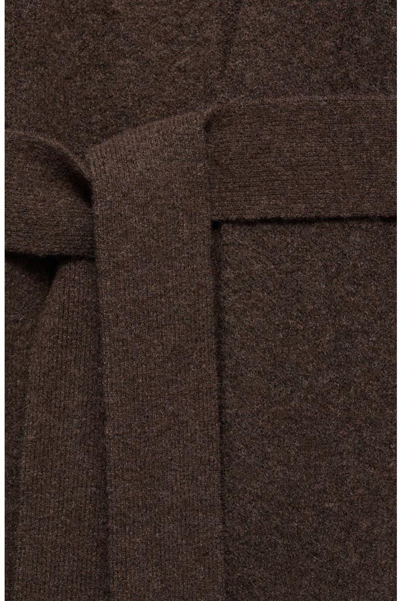 Longline Tie Belt Cardigan, Alternate, color, CHOCOLATE
