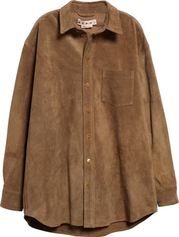 【美品】MARNI / COMPACT SUEDE LEATHER SHIRTS Marni Leather Shirt | Black | FARFETCH JO