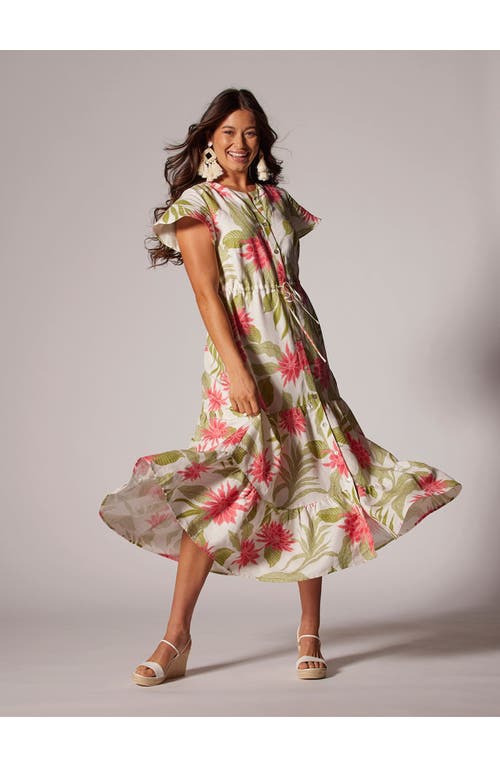 Tori Richard Full Of Life Lavinia Dress In Coral
