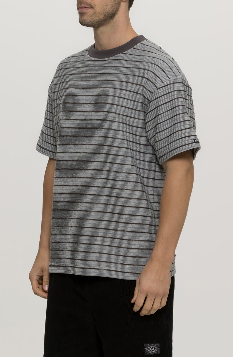 Maui & Sons Dobby Days Oversize Stripe T-Shirt, Alternate, color, Iron