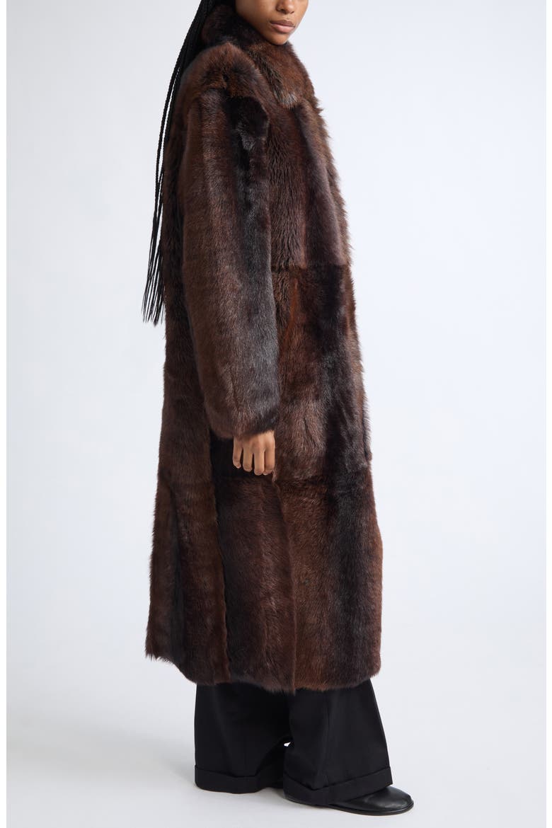 Verena Genuine Shearling Coat, Alternate, color, NIGHT