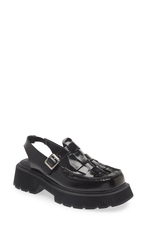 Crossed Platform Loafer (Women)