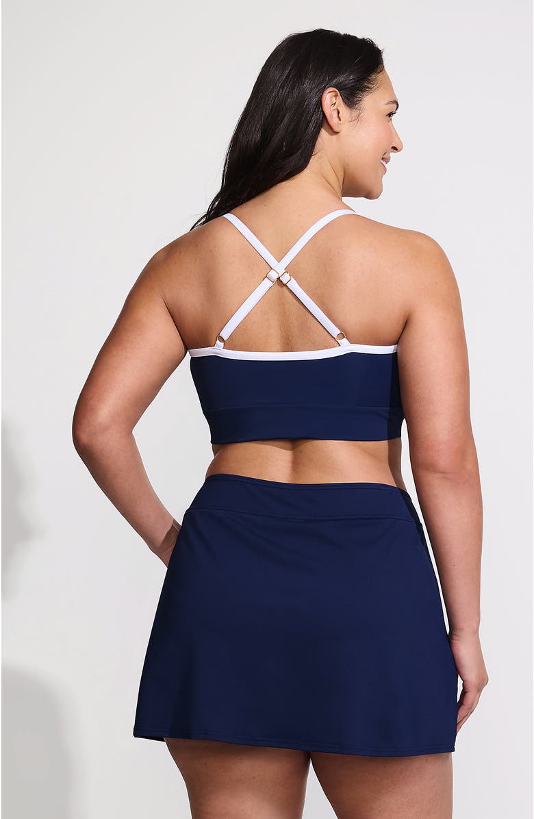 Lands' End Slender Suit Pleated Tankini Top, Alternate, color, 