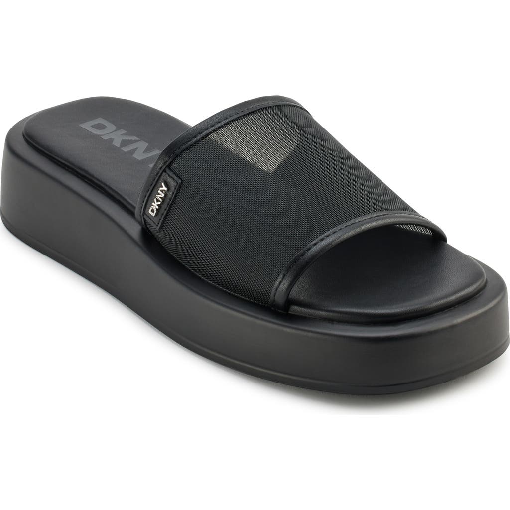 Dkny Orion Mesh Platform Slide Sandal