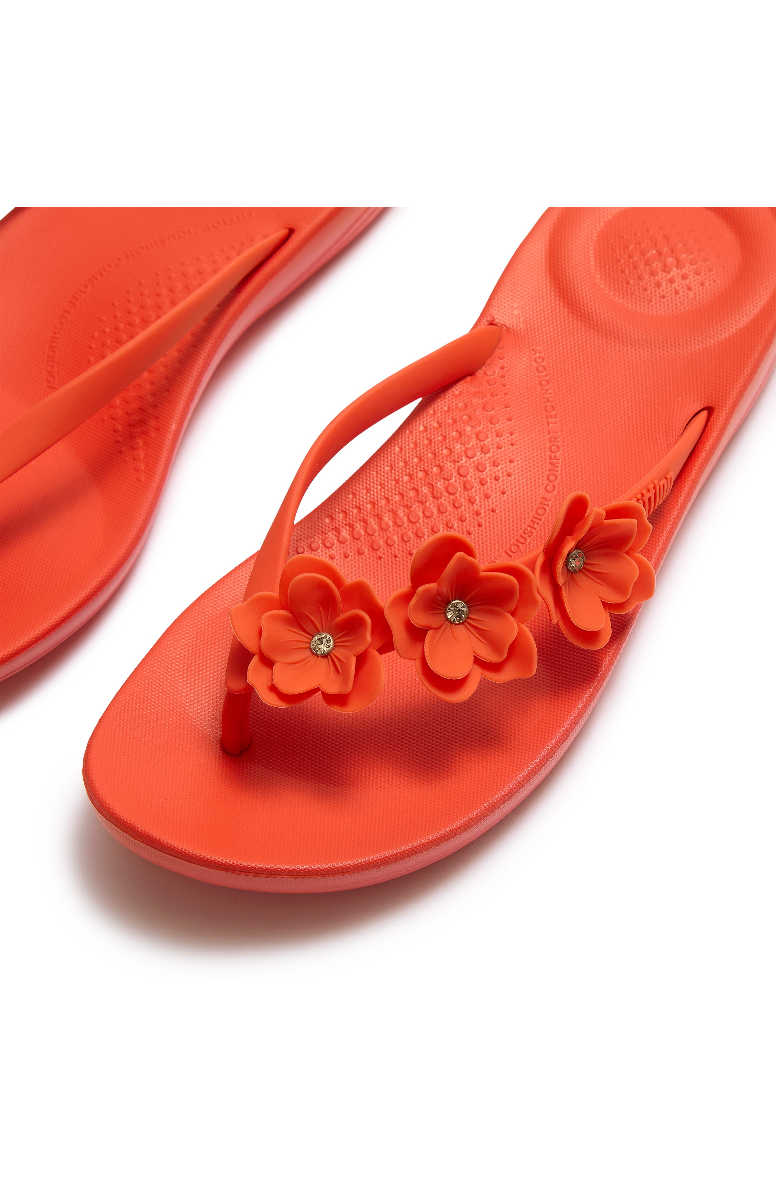 iQushion Flower Flip Flop, Alternate, color, CHERRY TOMATO