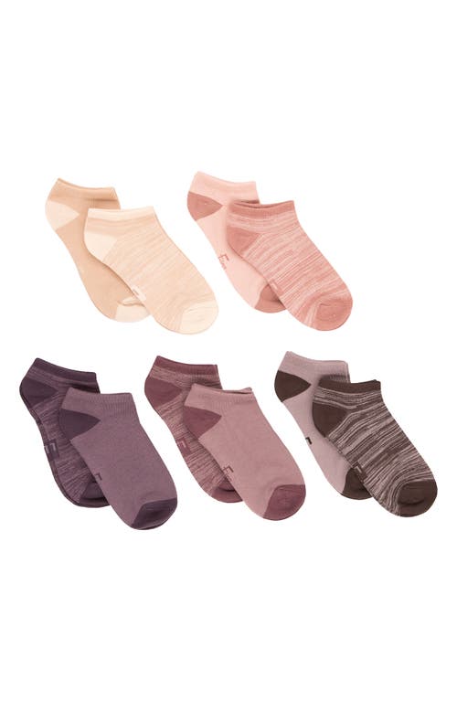 Felina Assorted 10-pack No Show Socks In Purple Multi