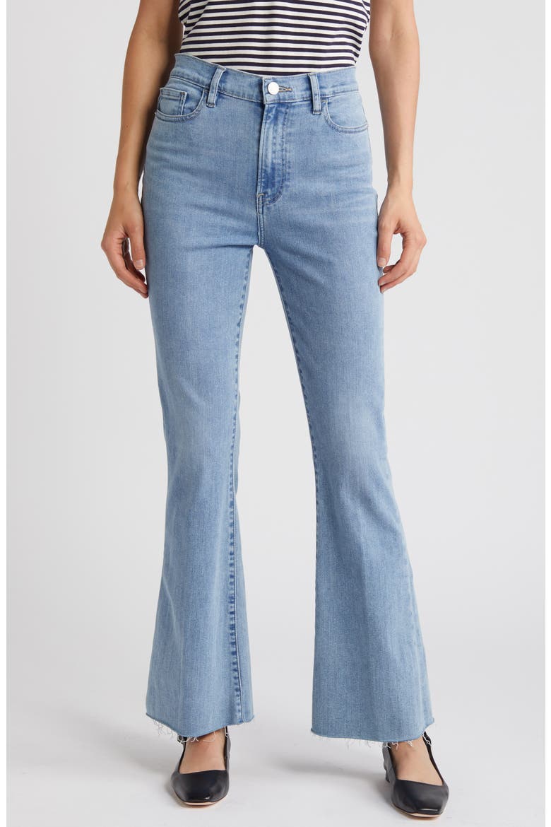 Le Easy Flare Raw Hem Jeans, Main, color, BABITZ