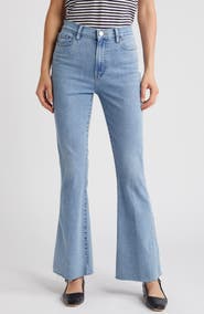 FRAME Le Easy Flare Raw Hem Jeans