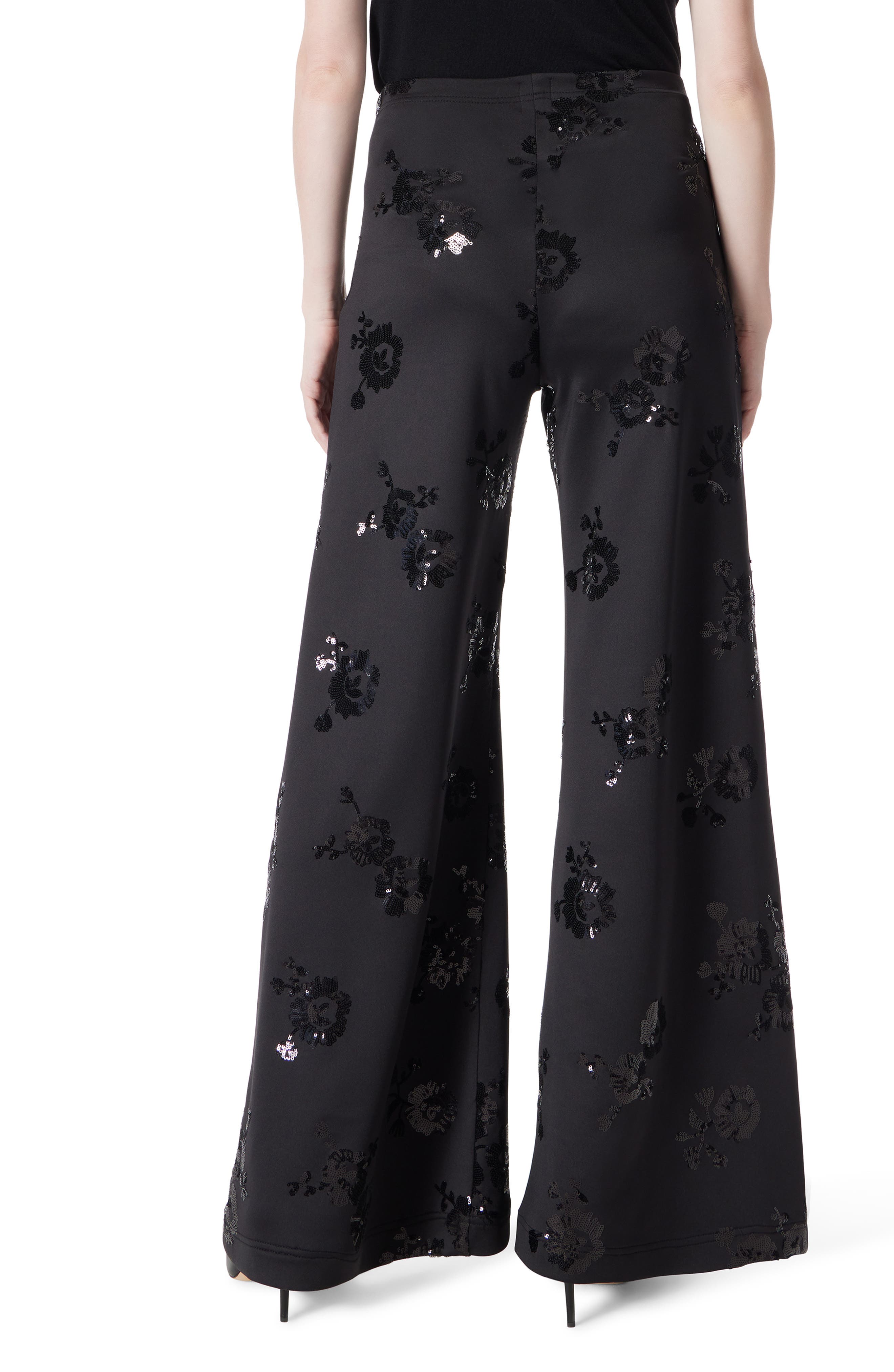 Sequin Wide Leg Scuba Knit Pants - image 2