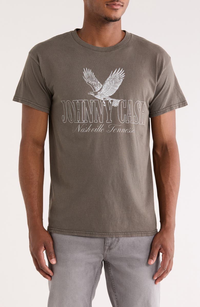 Merch Traffic Johnny Cash Nashville Cotton Graphic T-Shirt, Main, color, Grey Pigment Dye