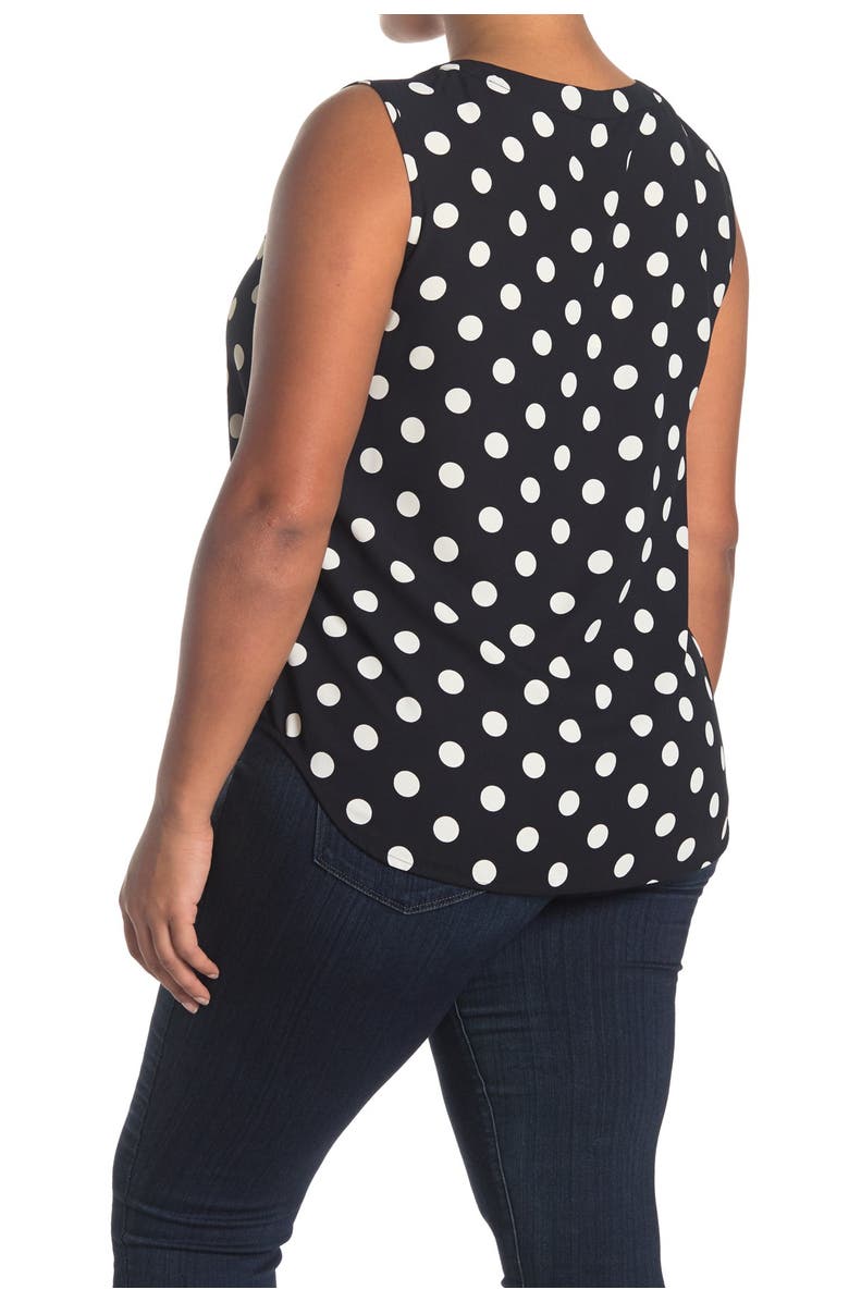 Anne Klein Dot U-Neck Shell, Alternate, color, 