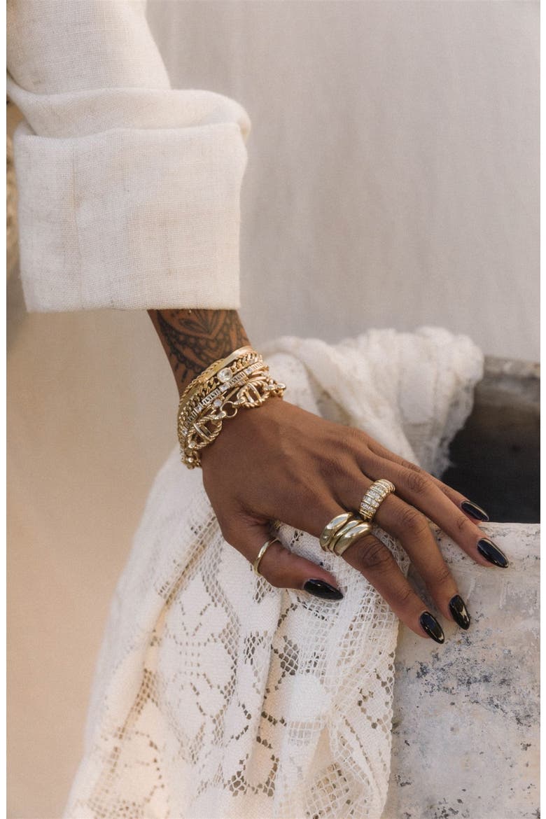 Nicolette Chain Bracelet, Alternate, color, GOLD