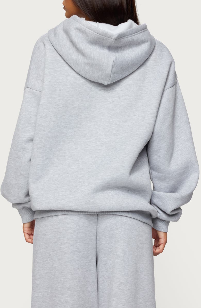 EDIKTED I Heart London Hoodie, Alternate, color, Gray-Melange