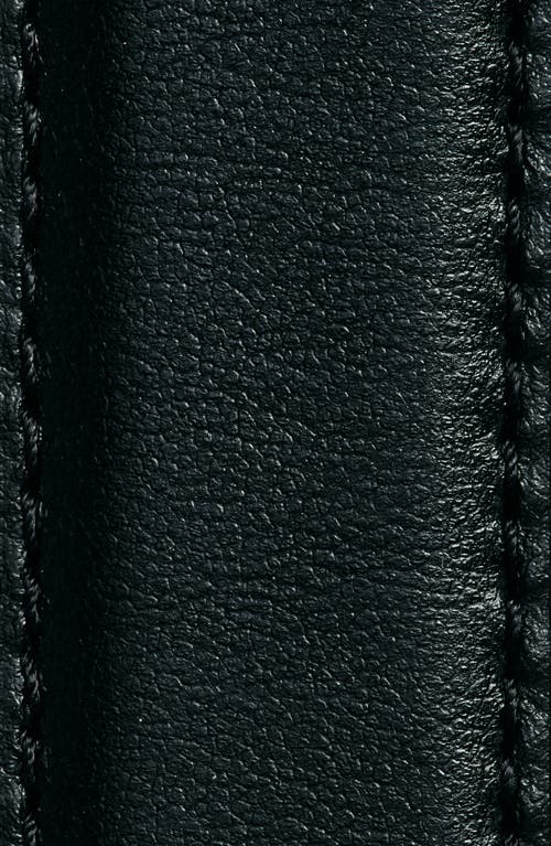 Lie Studio Lié Studio The Georgia Leather Belt In Gold Solid Black