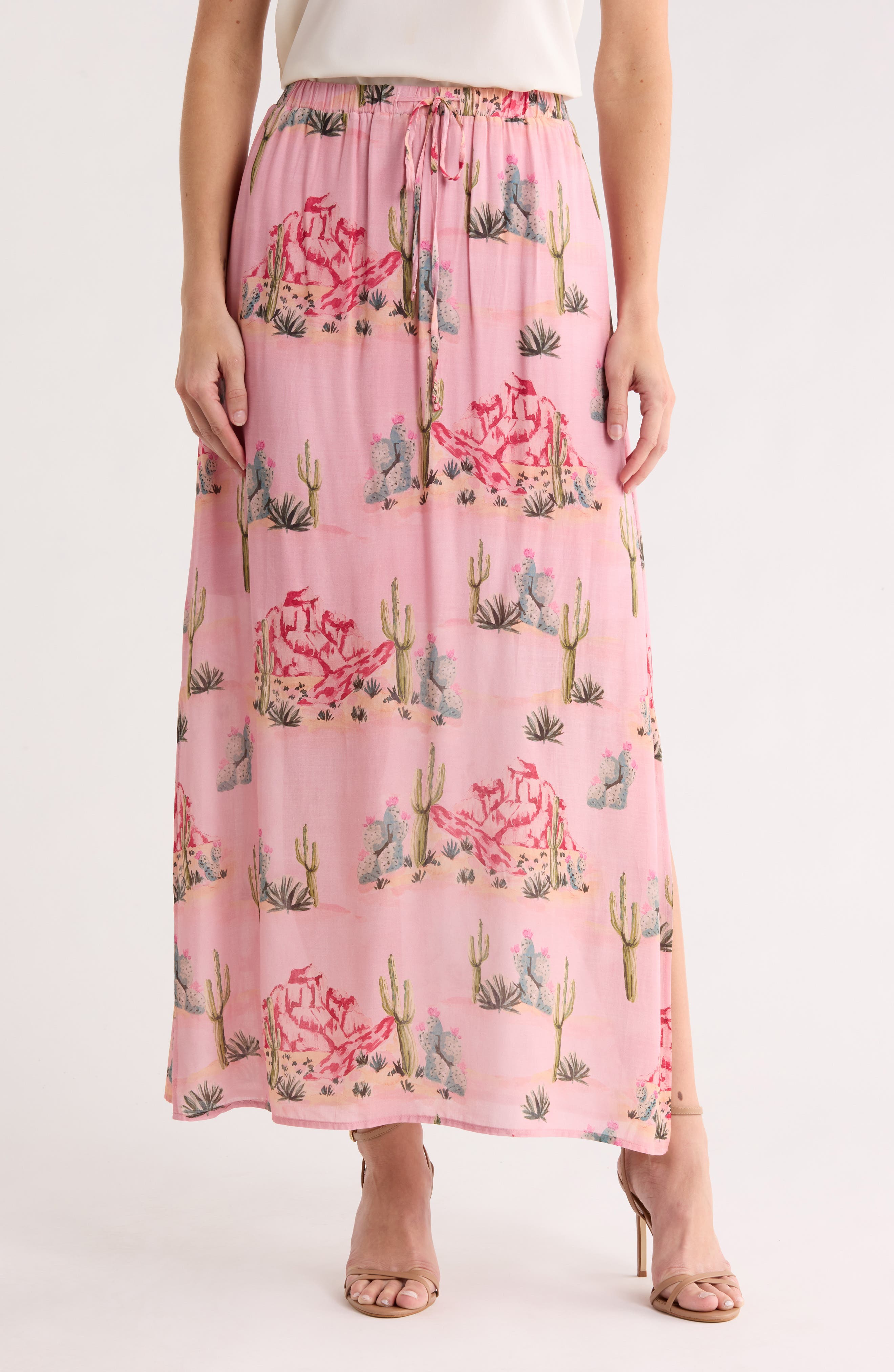 DR2 by Daniel Rainn Cactus Rose Maxi Skirt